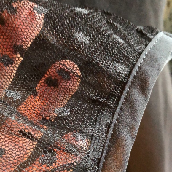 Talbots little black dress 8P/ sheer polka dots 3/4 long sleeves/ modest shift - Picture 7 of 14